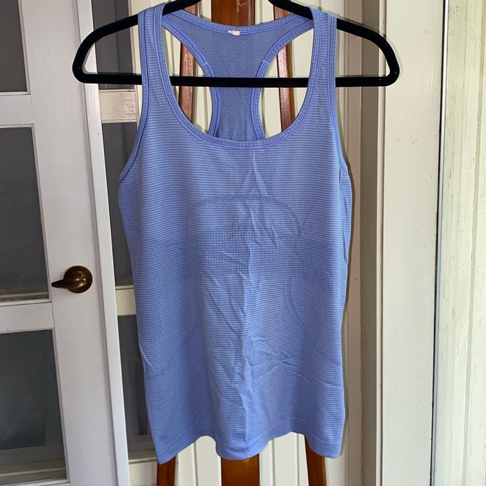 Lululemon | Run Swiftly Tech Racerback Striped Seamless Tank Top Racer Shirt 8
